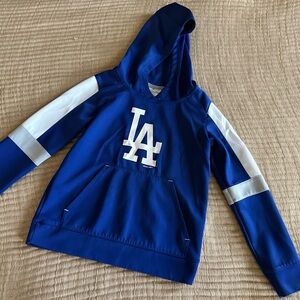 Dodgers Youth Genuine Merchandise Blue Hoodie with White Accents